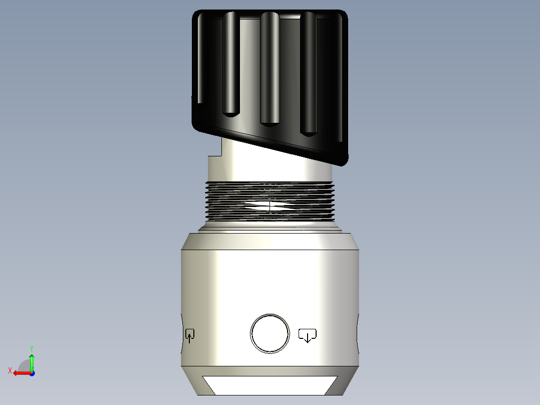 4端口单级管线调节器用于纯净、惰性、易燃、氧化性气体和气体混合物的气体供应系统后视图