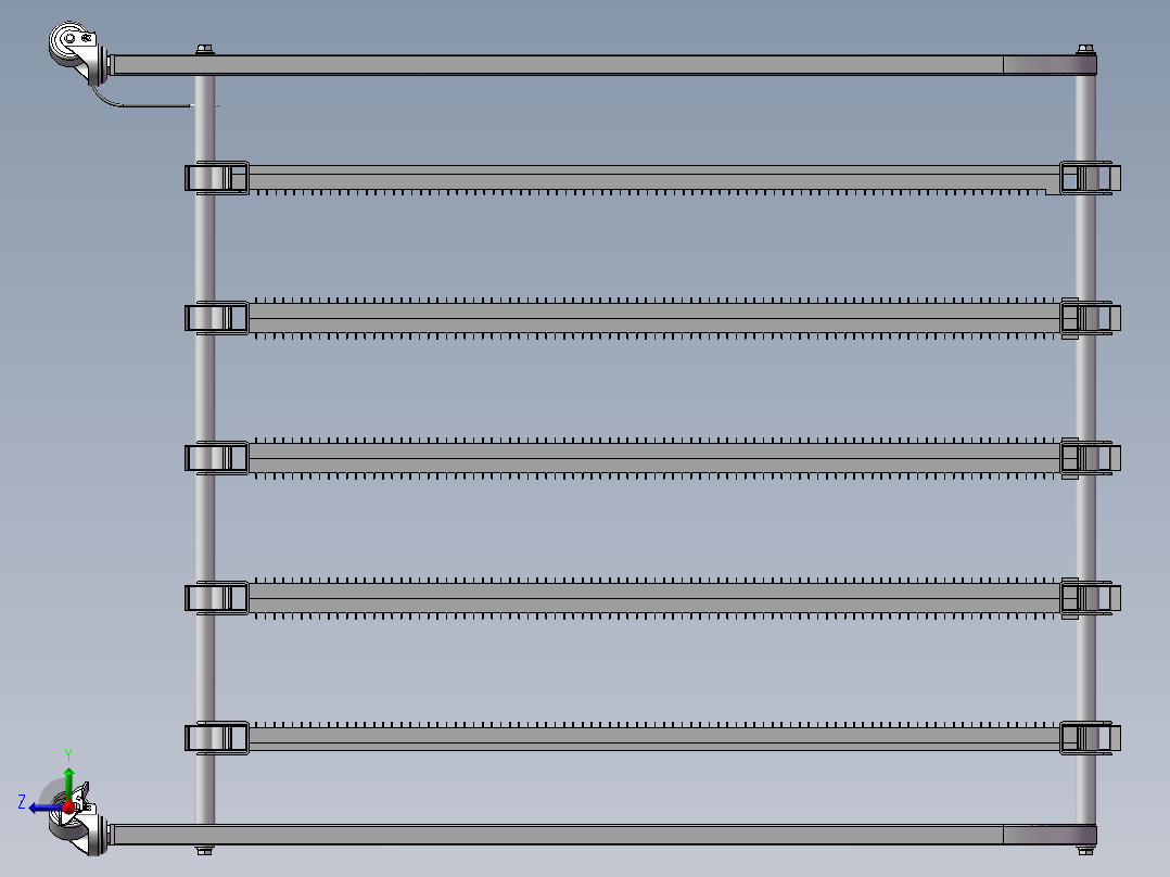 电子车间小车右视图