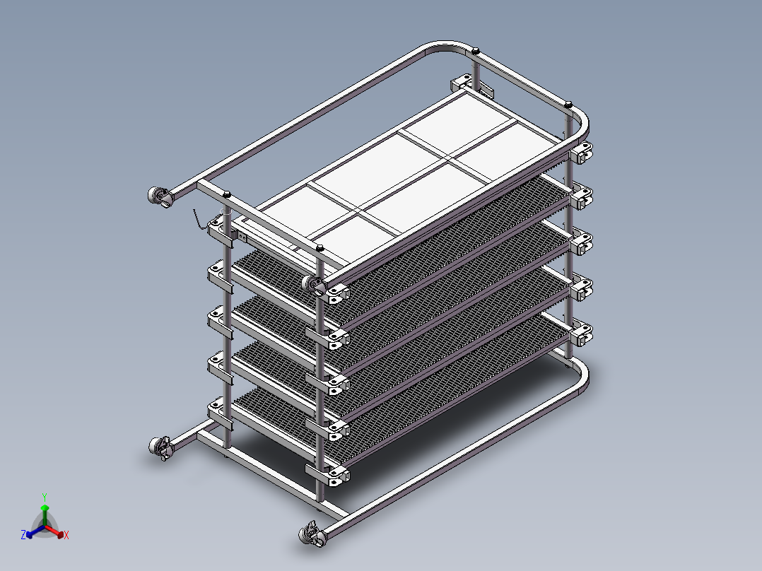 电子车间小车正等轴测图