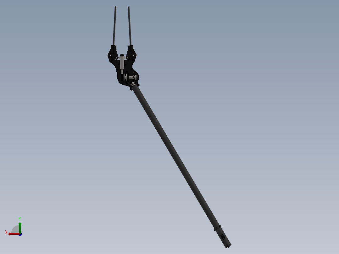 橄榄收获机构3D模型图纸 Solidworks设计后视图