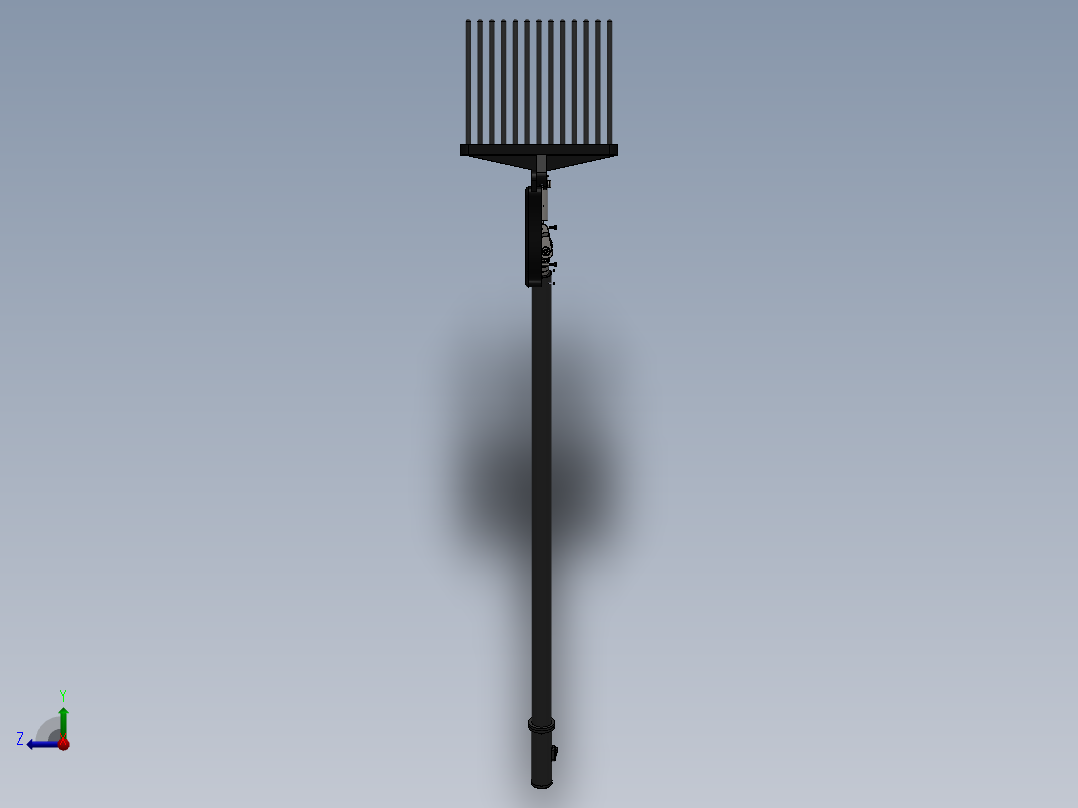 橄榄收获机构3D模型图纸 Solidworks设计右视图