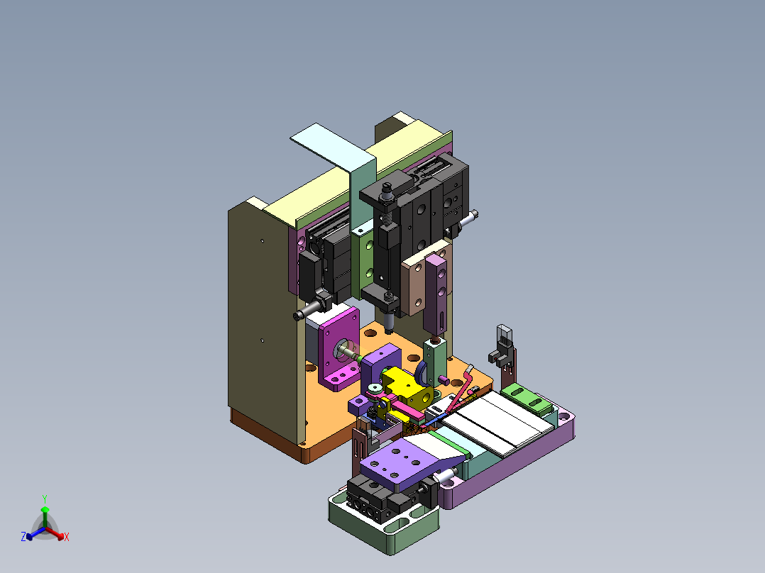 聚合物电池FPC桌面式半自动折弯机正等轴测图