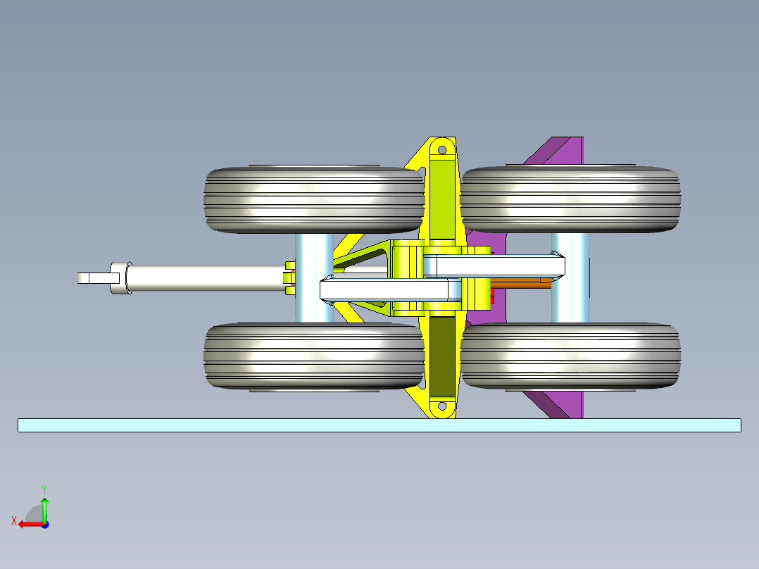 M-50 后起落架后视图