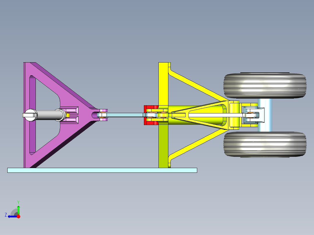 M-50 后起落架右视图