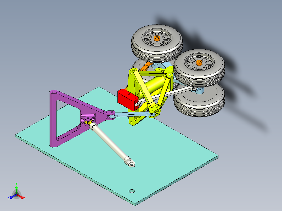 M-50 后起落架正等轴测图