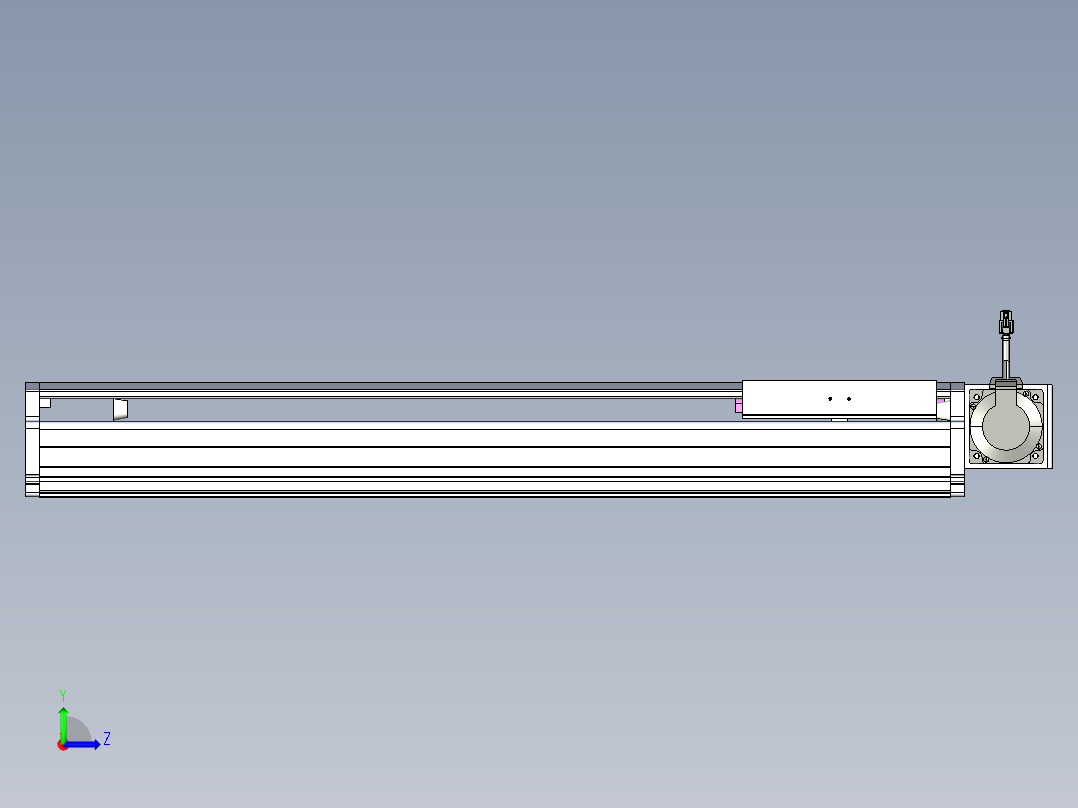 东锦同步带传动-直线滑台模组DH210B-L150-S650-BL-P750W-C3左视图