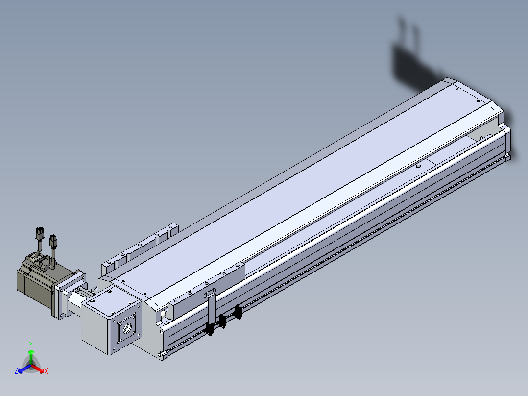 东锦同步带传动-直线滑台模组DH210B-L150-S650-BL-P750W-C3正等轴测图