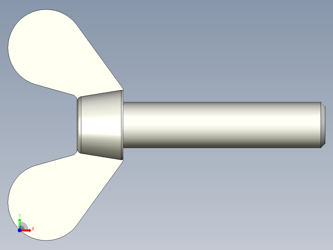 带耳螺钉-DIN_316_Wing_screws_8x1.25x35-31-12.5_39_2.8_20_8.stp前视图