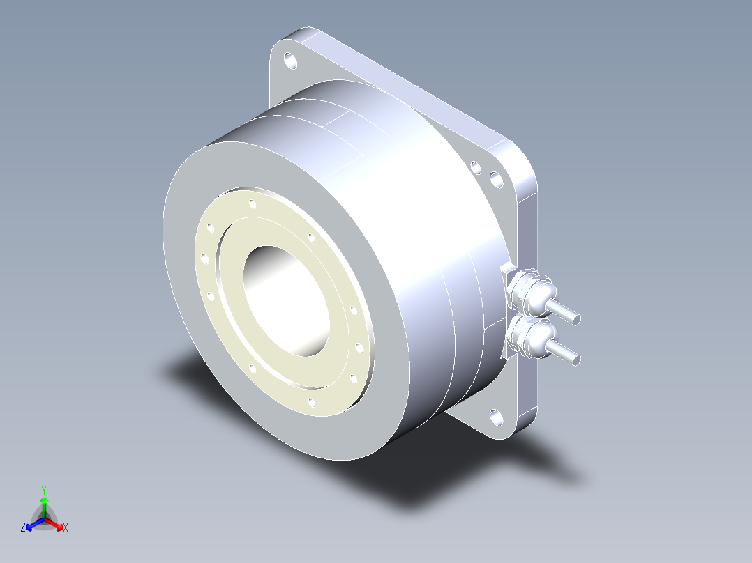 120-009直驱电机正等轴测图