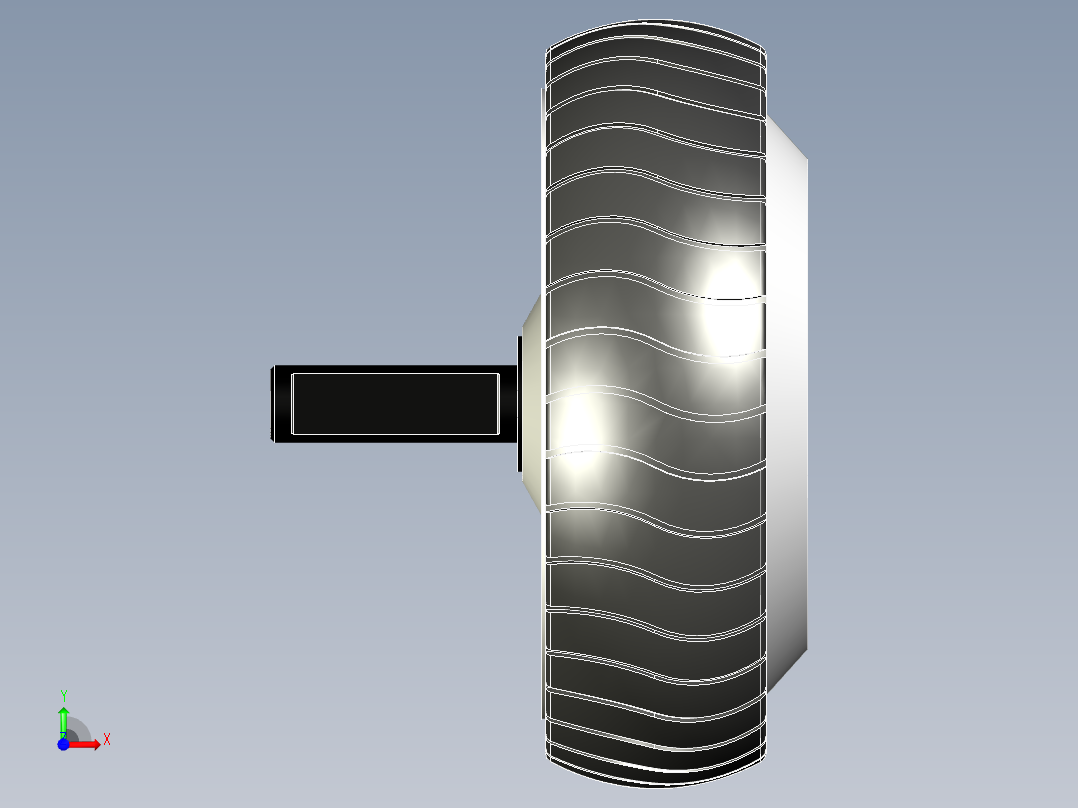悬浮滑板轮6.5 英寸BLDC 电机--IGS STP X_T前视图