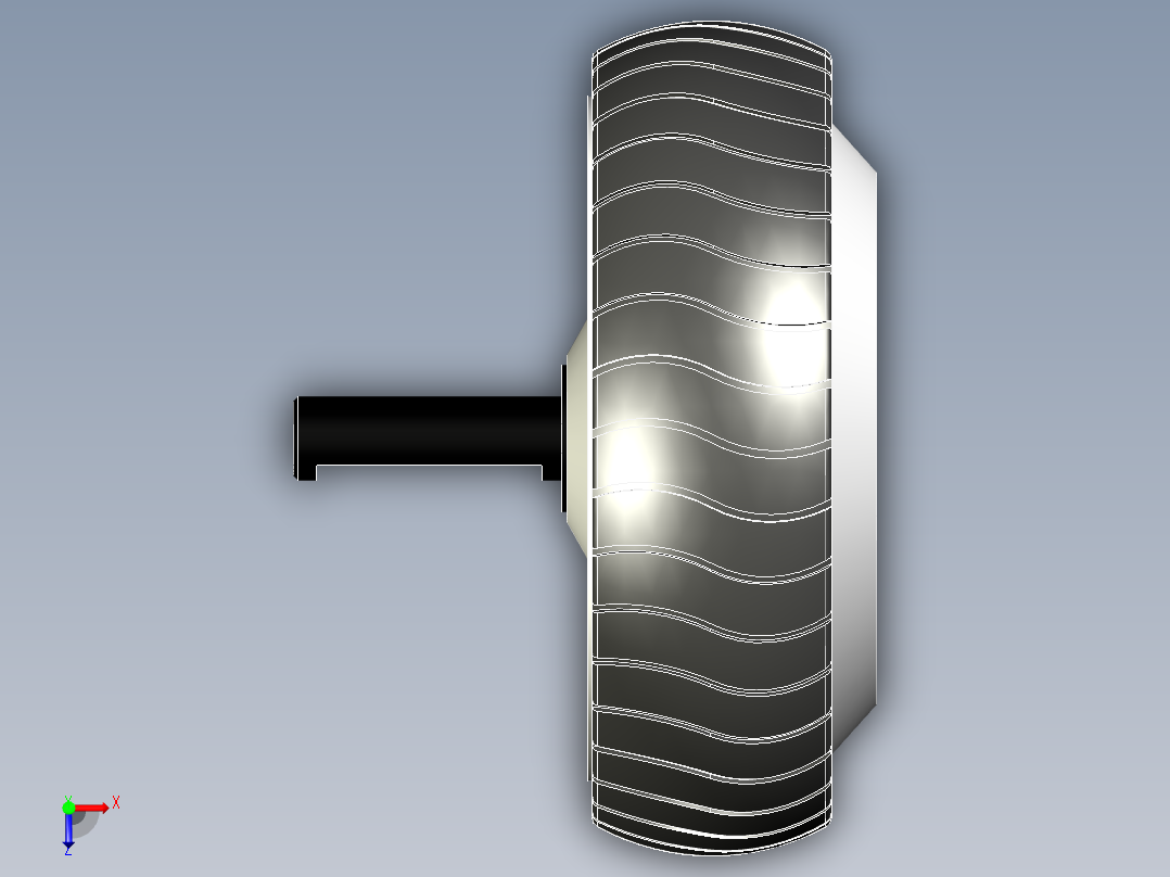 悬浮滑板轮6.5 英寸BLDC 电机--IGS STP X_T俯视图