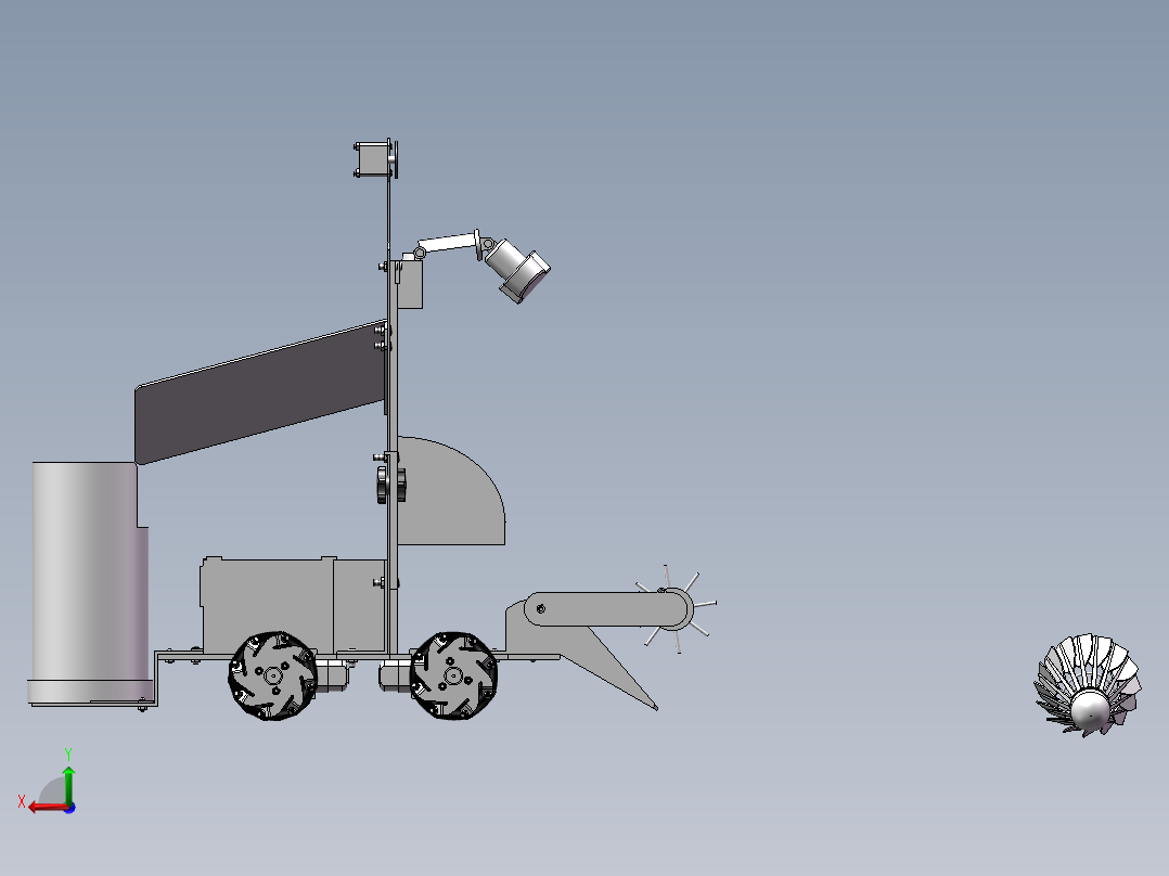 羽毛球捡拾车sw19可编辑后视图