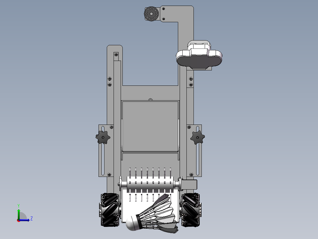 羽毛球捡拾车sw19可编辑左视图