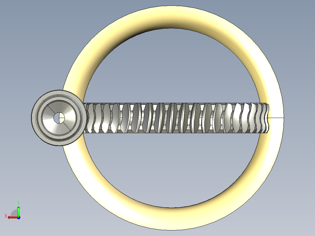 齿轮啮合 (1)后视图