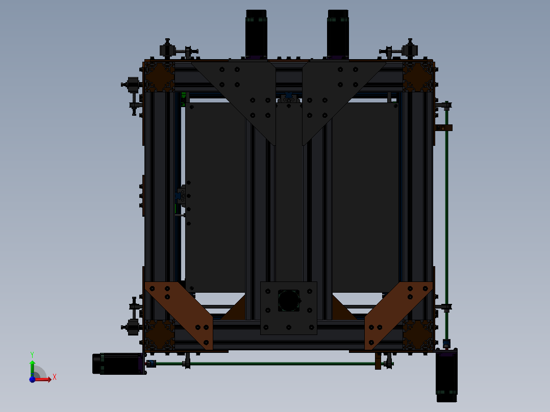 3D打印机 3D模前视图