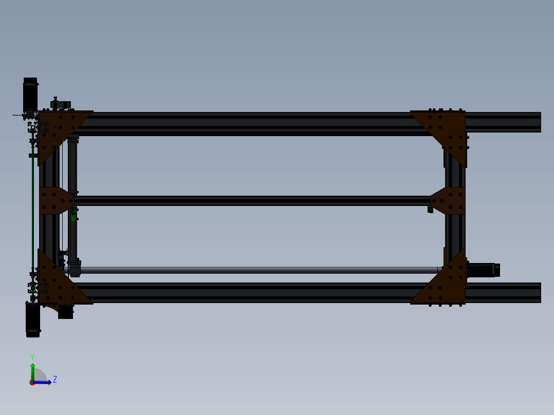 3D打印机 3D模左视图