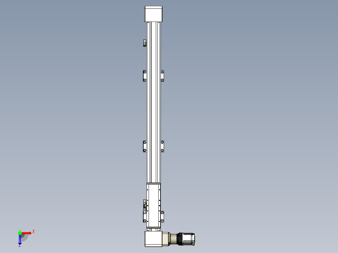 同步带滑台-欧规B8-L176-S900-L-ZP40-D3-N5俯视图