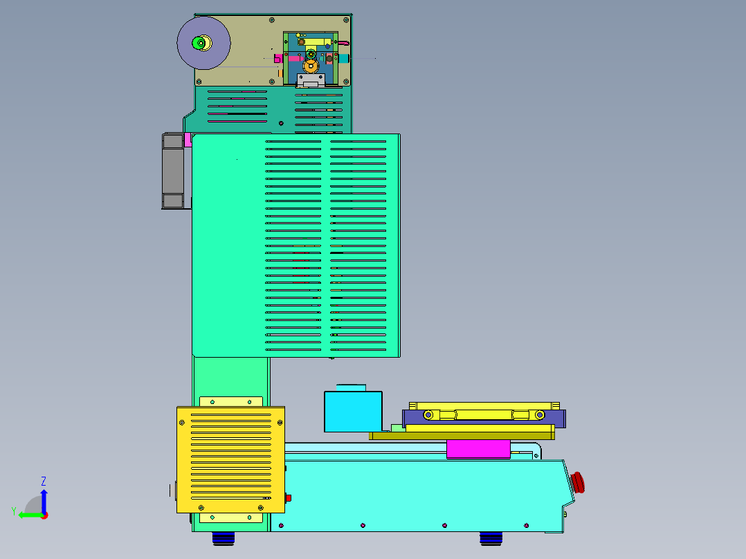 点锡设备左视图