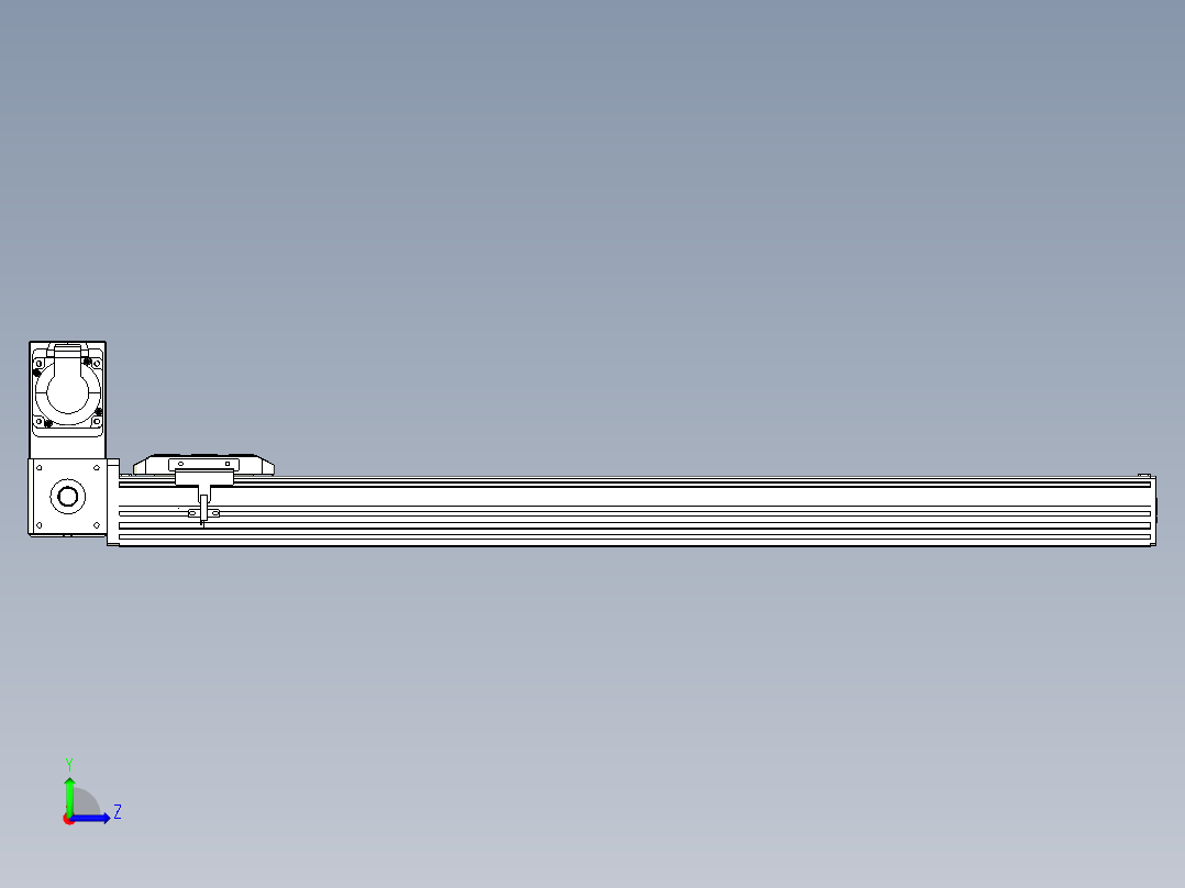同步带全封闭直线模组TPA-HCB-85D-90-L700-LU-C-P20-N3左视图