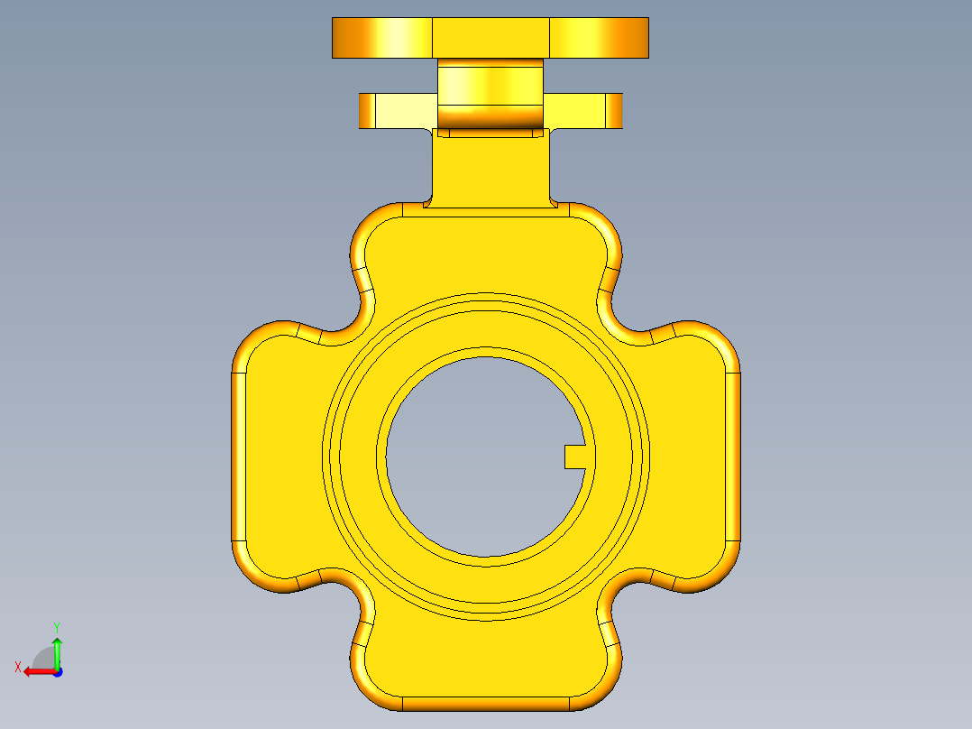 2.5-300蝶阀体后视图