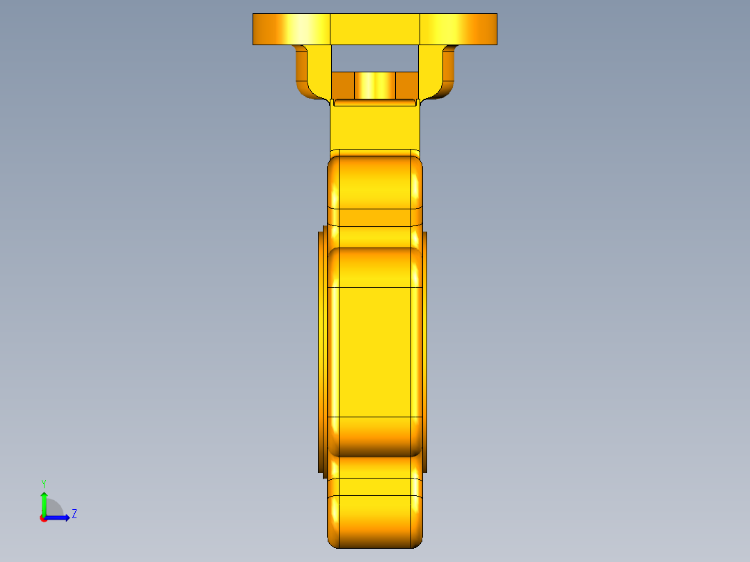2.5-300蝶阀体左视图