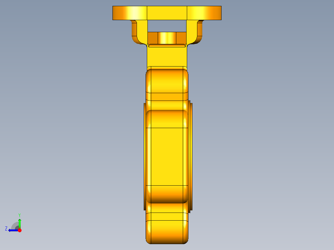 2.5-300蝶阀体右视图