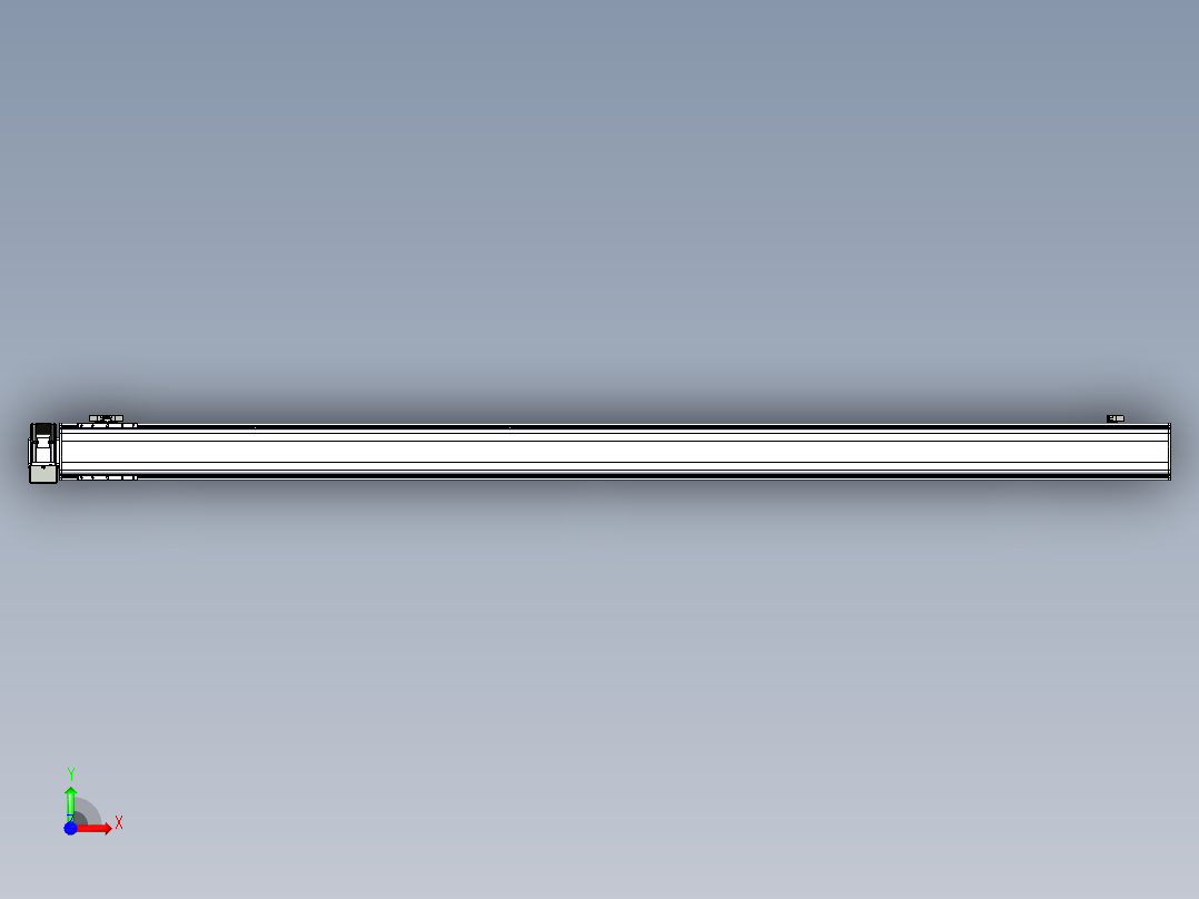 同步带滑台-半封闭B13H-L45-S2350-LU-P40-D3前视图