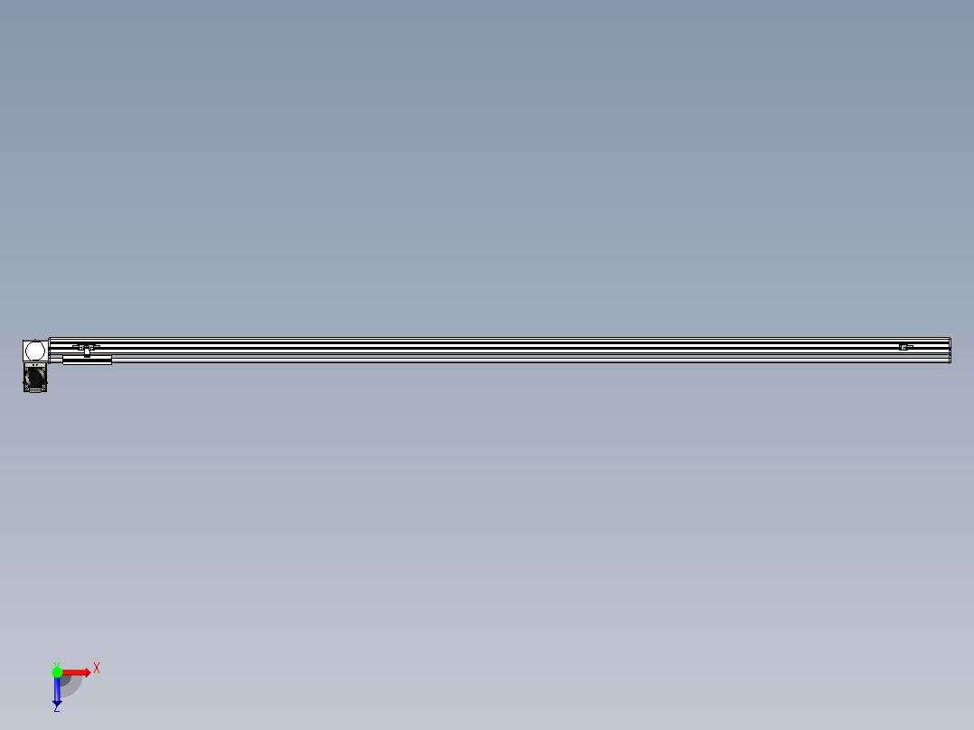 同步带滑台-半封闭B13H-L45-S2350-LU-P40-D3俯视图
