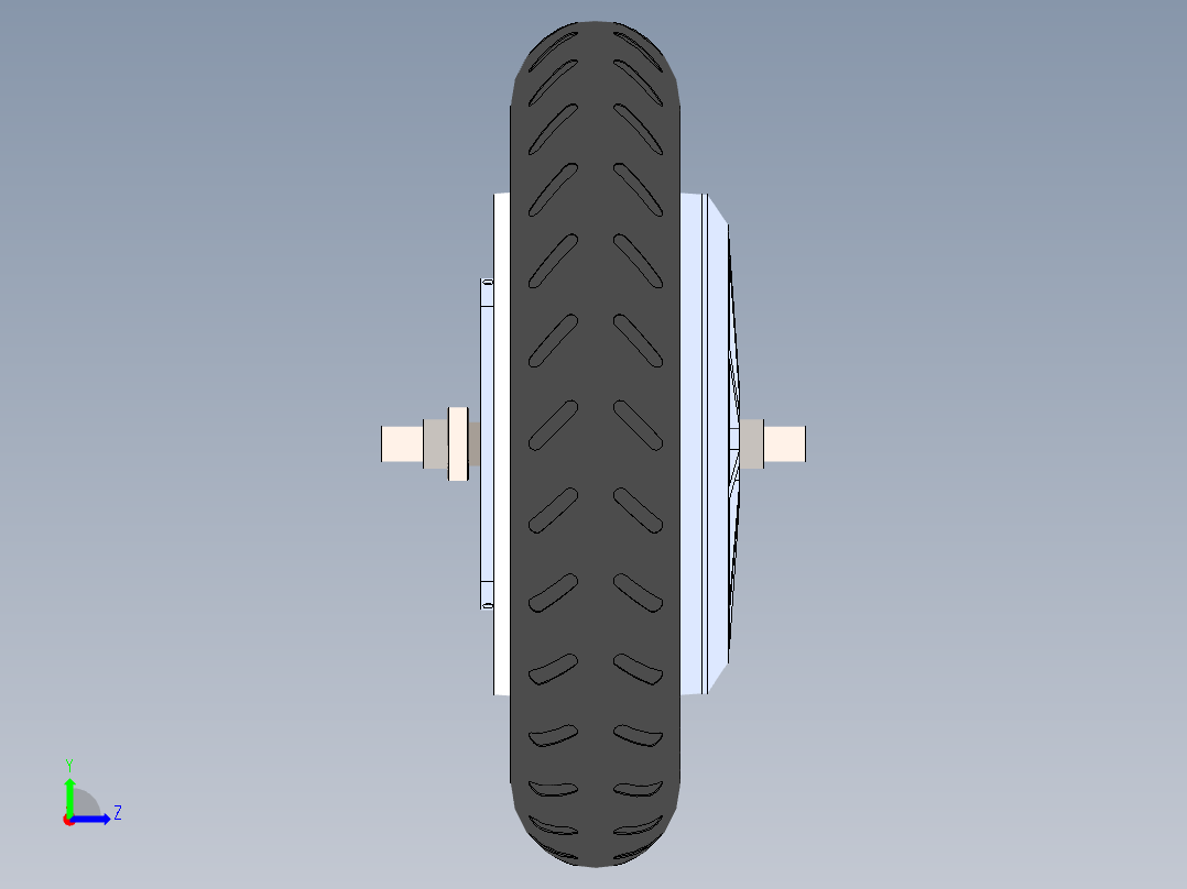 电机轮毂 - 45CV - 摩托车电动--SW左视图