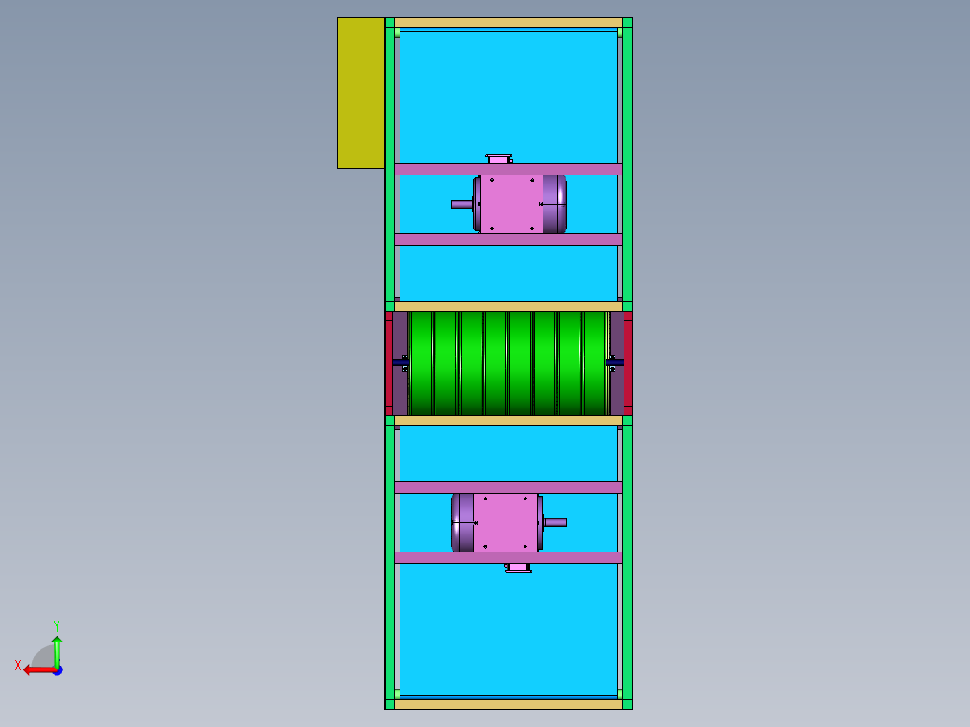 滚压式去泡机后视图