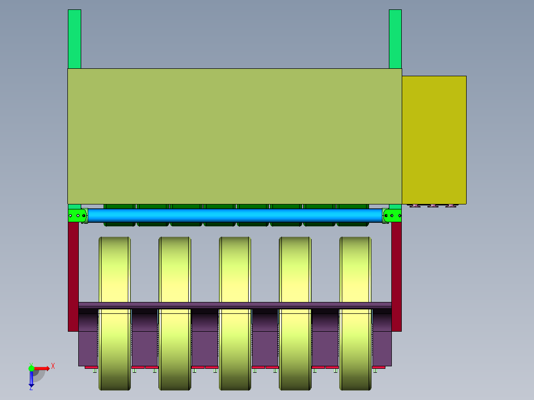 滚压式去泡机俯视图