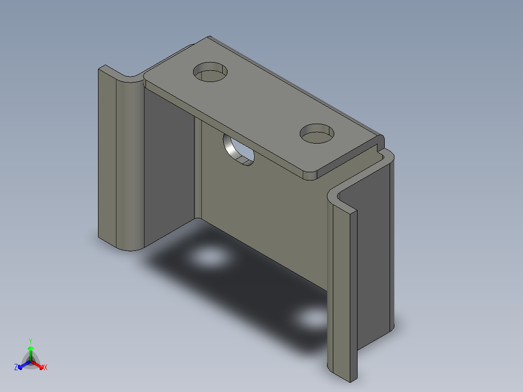 基恩士DL-RS1_bracket_kc图纸模型正等轴测图
