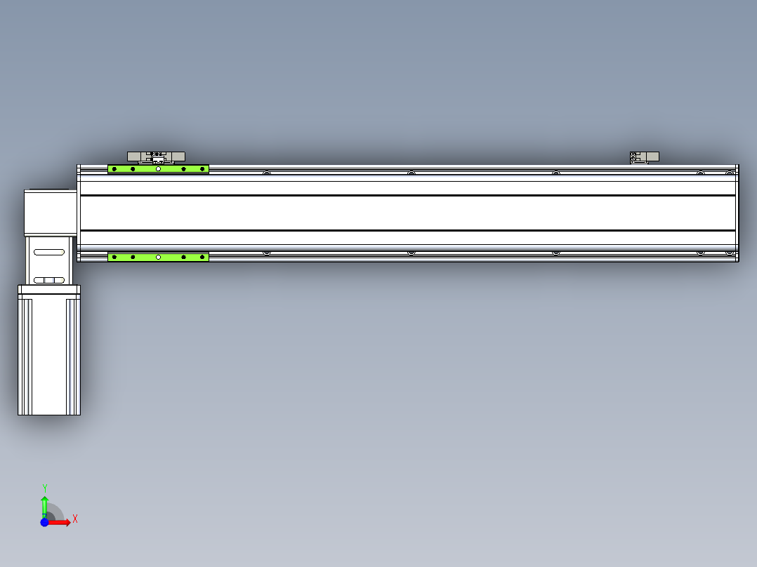 同步带滑台-半封闭B13-L90-S650-L-Z86-D3前视图