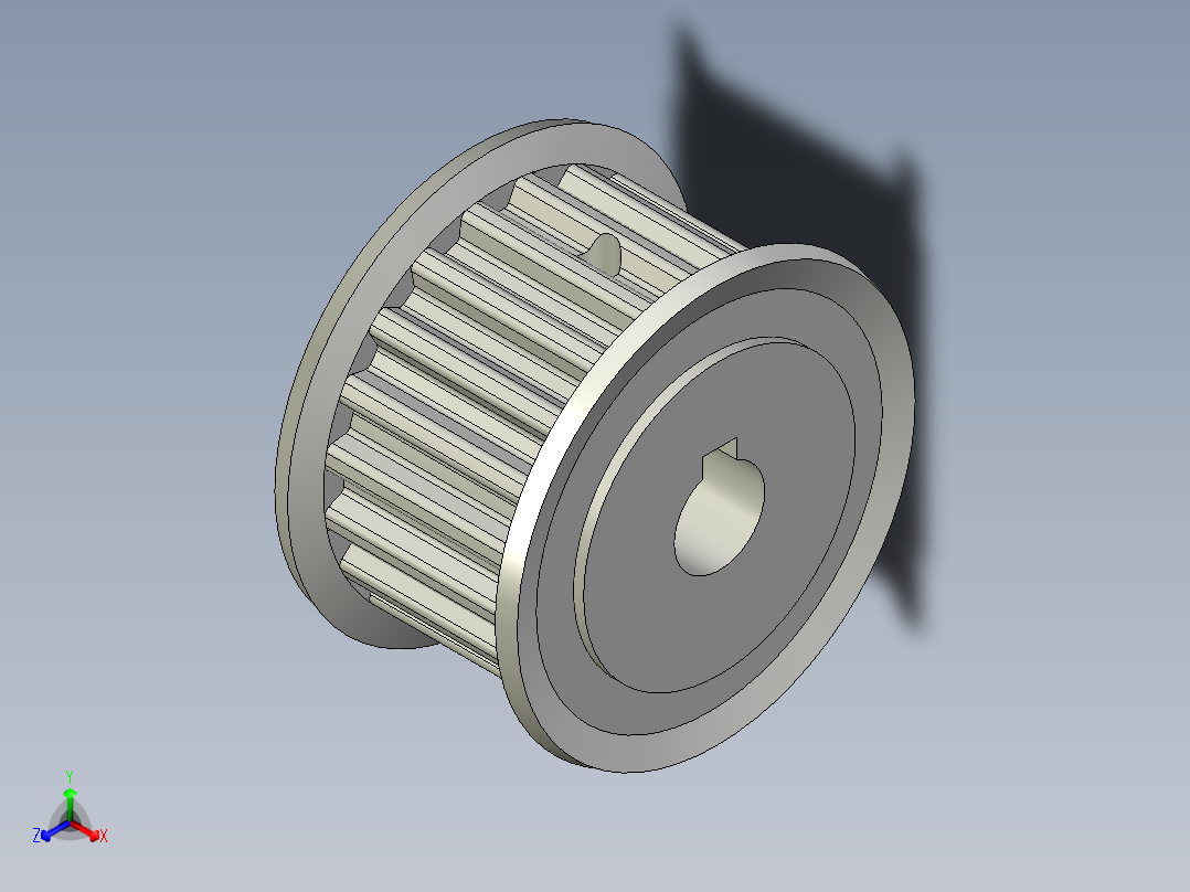 同步皮带轮 T5-W15--stp三维 <span style='color: red'>3d</span>模型设计图