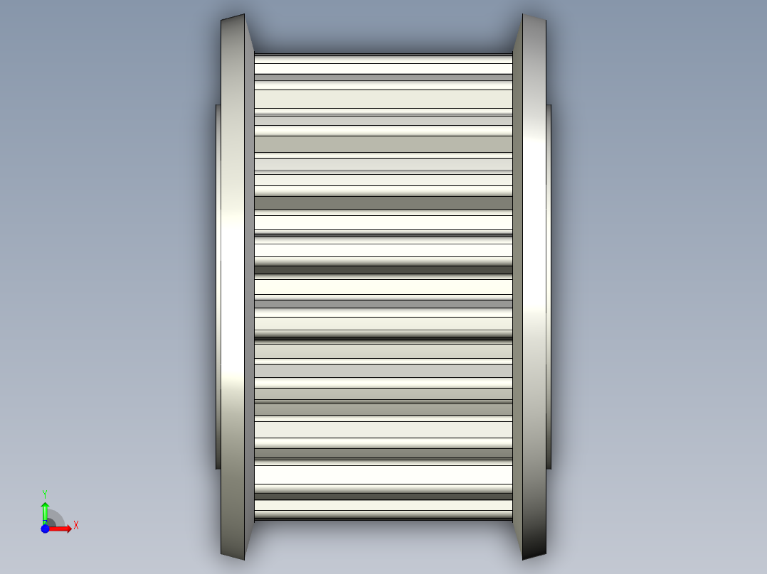 同步皮带轮 T5-W15--stp三维 3d模型设计图前视图