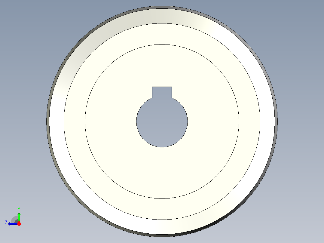 同步皮带轮 T5-W15--stp三维 3d模型设计图右视图