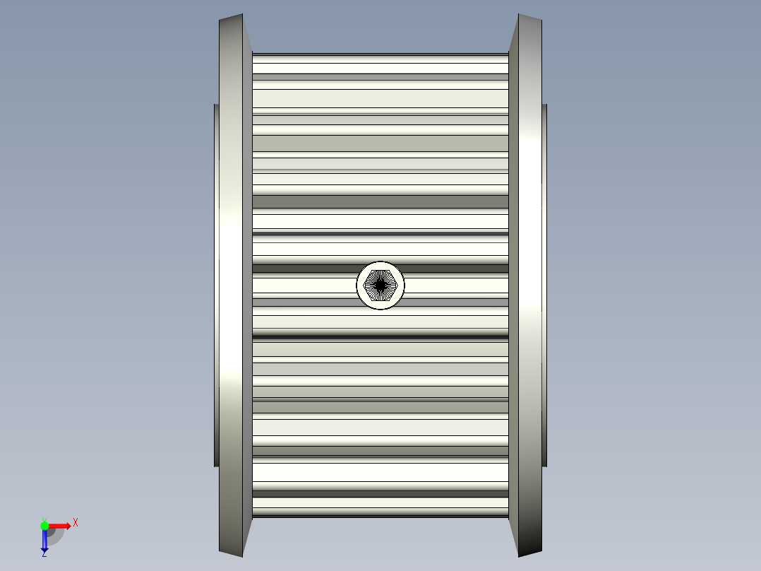 同步皮带轮 T5-W15--stp三维 3d模型设计图俯视图
