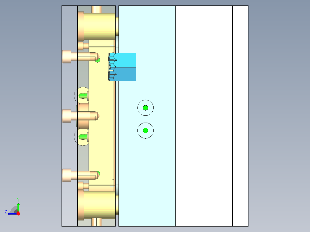 测温仪模具图右视图