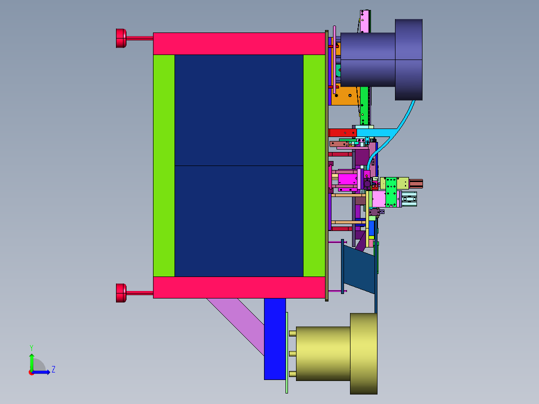 电信级光纤耦合装配机左视图