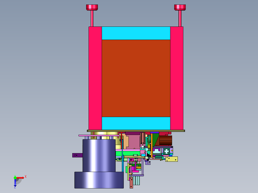 电信级光纤耦合装配机俯视图