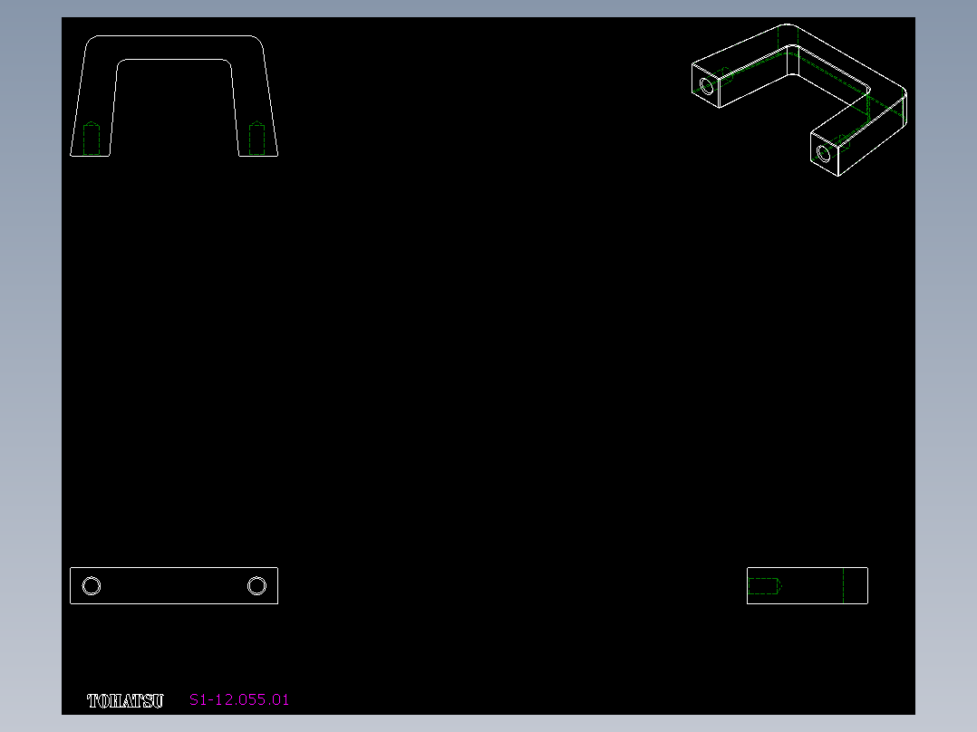 取手(鋁合金)S1-2D多系列多零件图纸模型