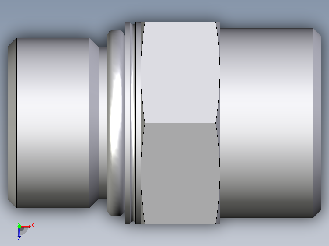 卡套式工业通用硬管接头EO_Male_Stud_connector_GEO20SMOMDCF俯视图