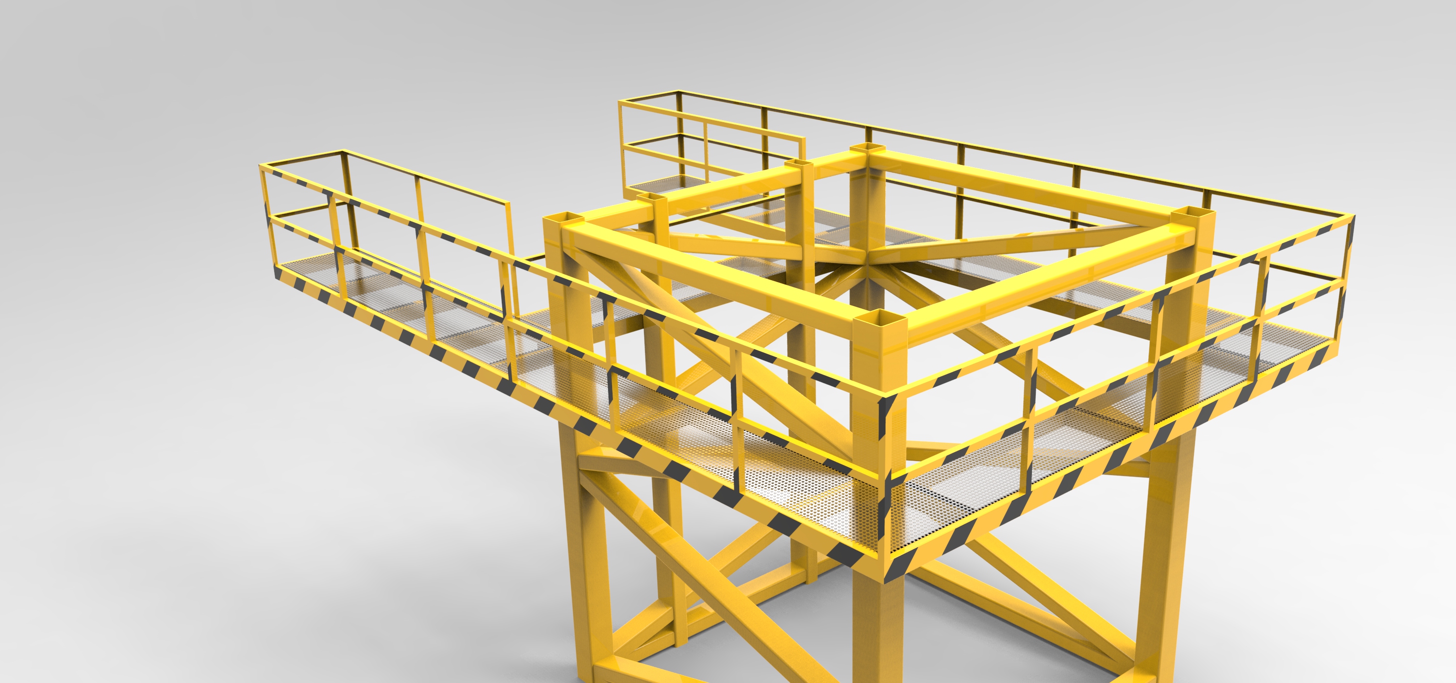 塔式起重机基座部分3D数模图纸 STEP IGS格式