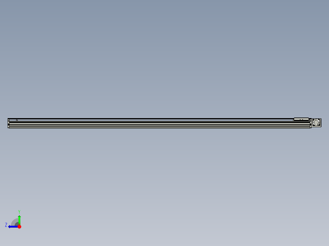 东锦同步带传动-直线滑台模组DH120B-L125-S2250-BL-P400W-C3右视图