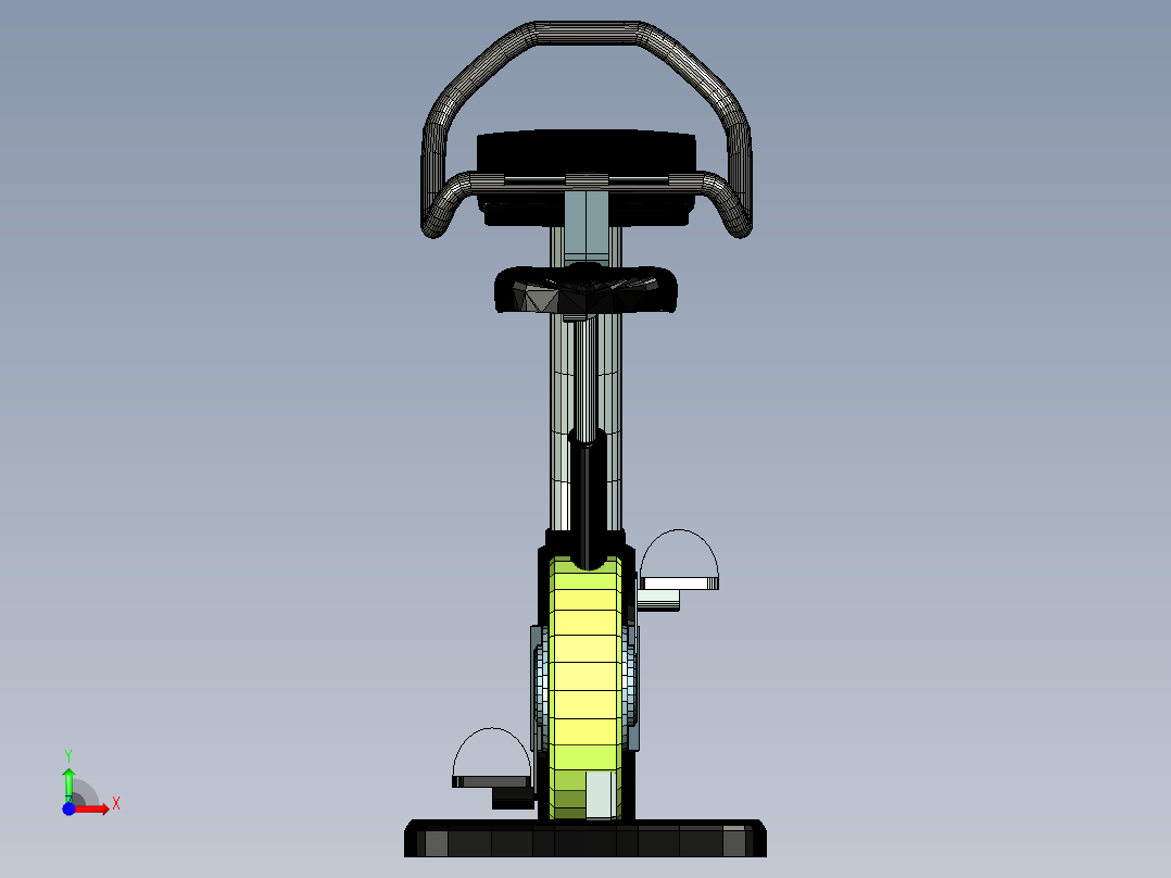 动感单车前视图