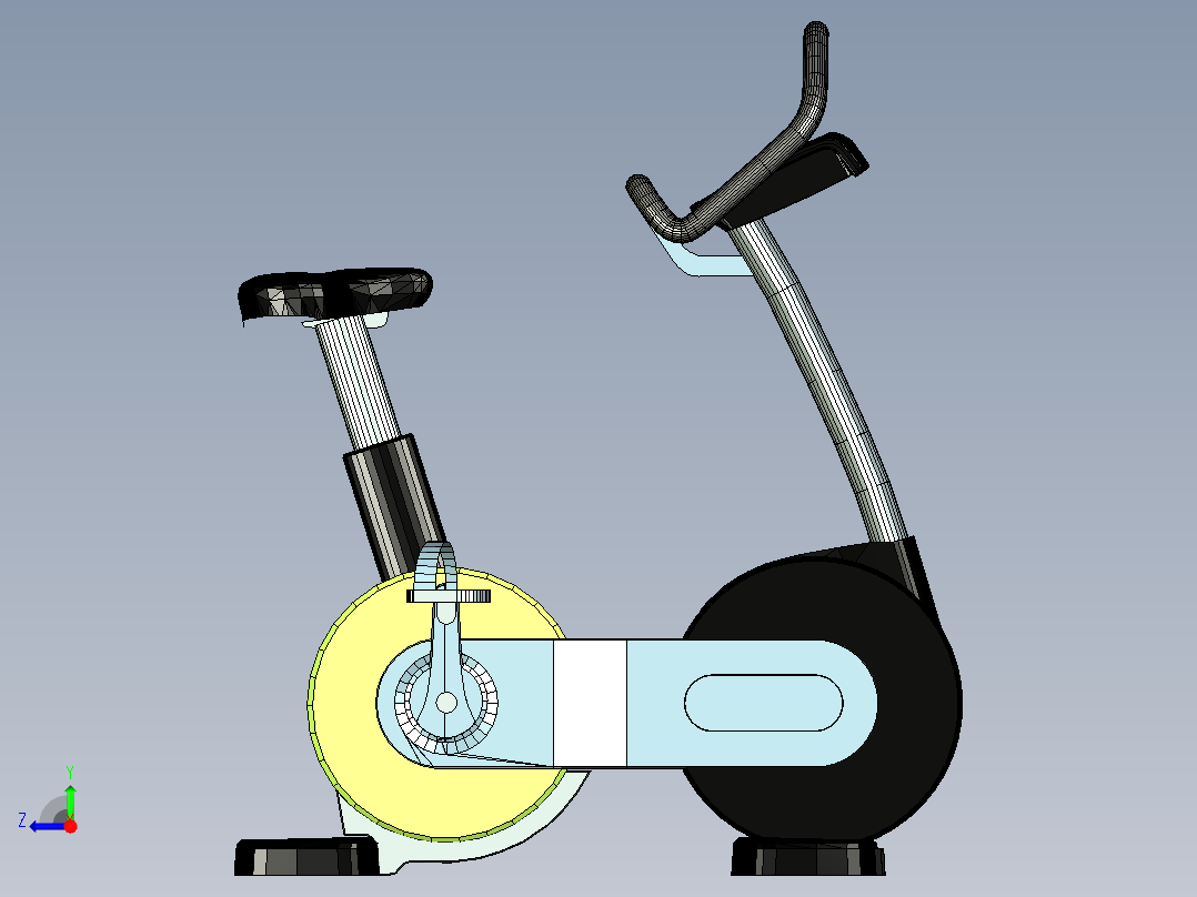 动感单车右视图