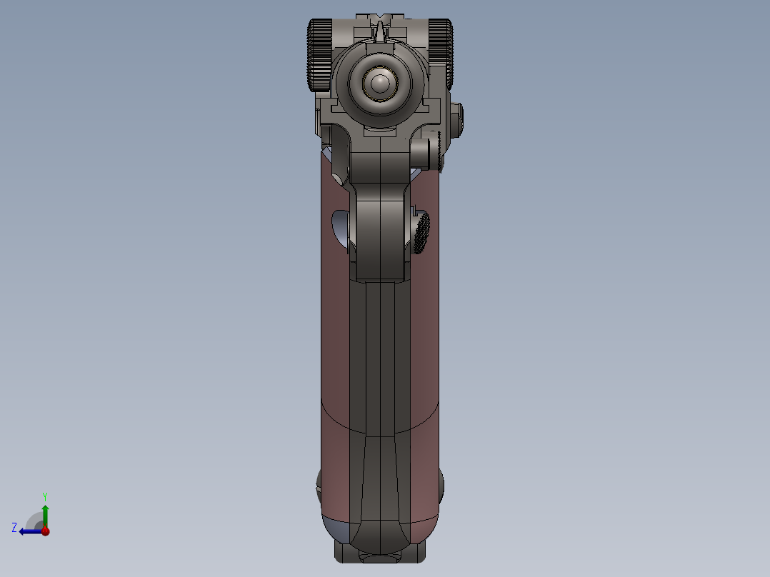 19世纪末的标志性枪械-鲁格P08右视图