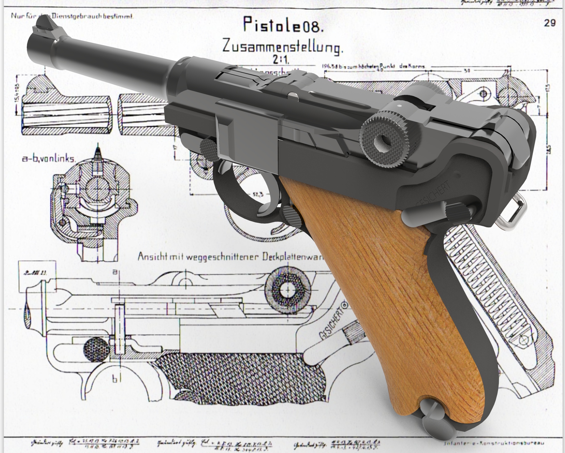 19世纪末的标志性枪械-鲁格P08