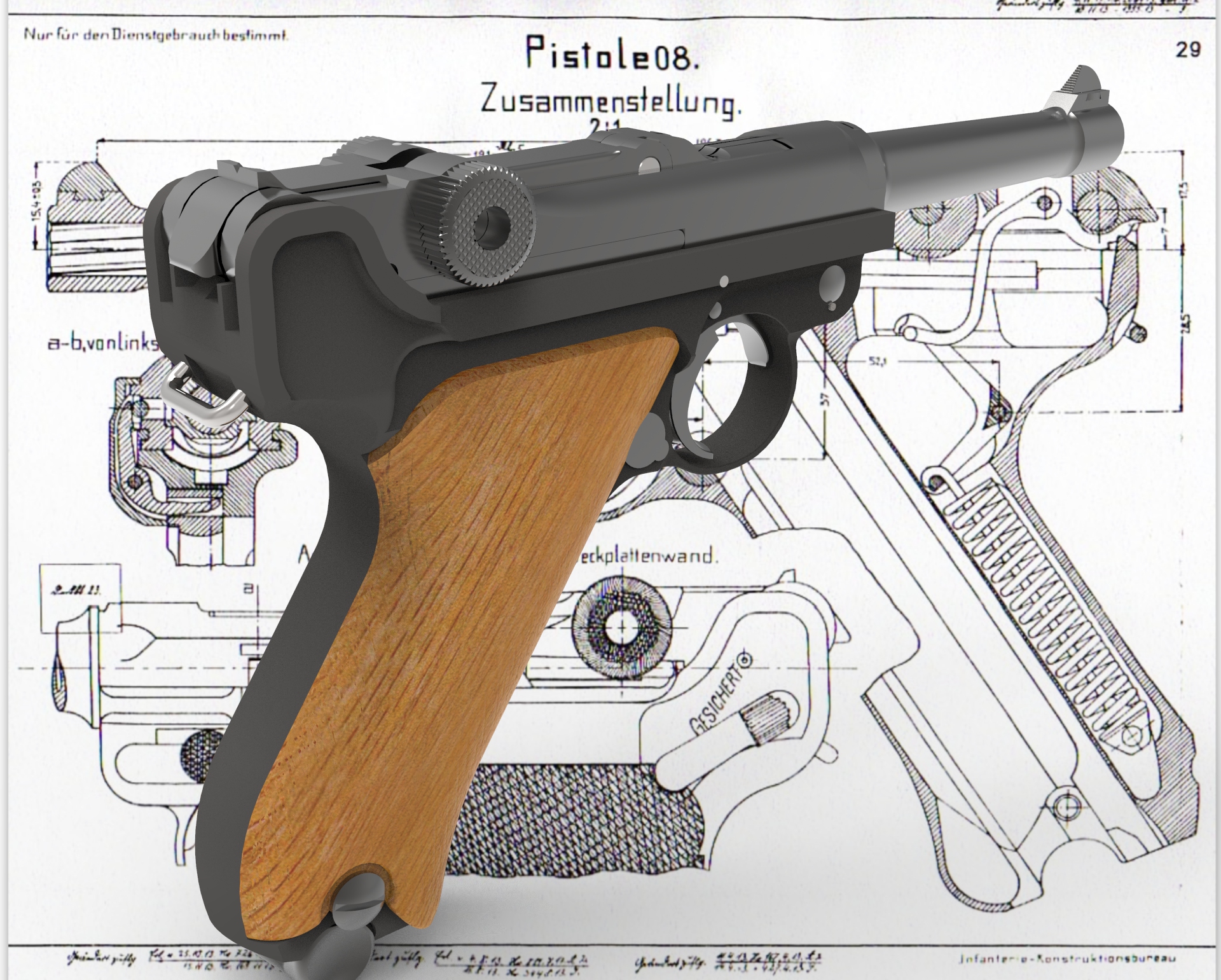 19世纪末的标志性枪械-鲁格P08