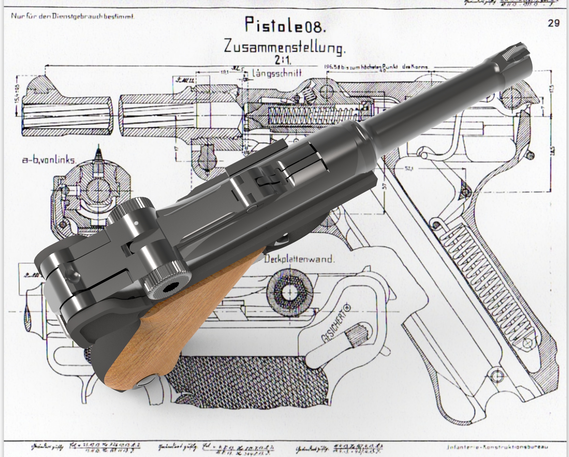 19世纪末的标志性枪械-鲁格P08